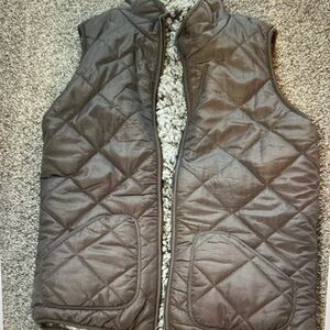 Maurices Quilted Sherpa-Lined Vest in Brown